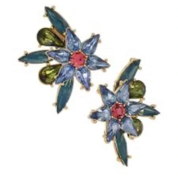 Inc International Concepts Multicolor Crystal Flower Drop Earrings in Gold-Tone - Picture 1 of 6